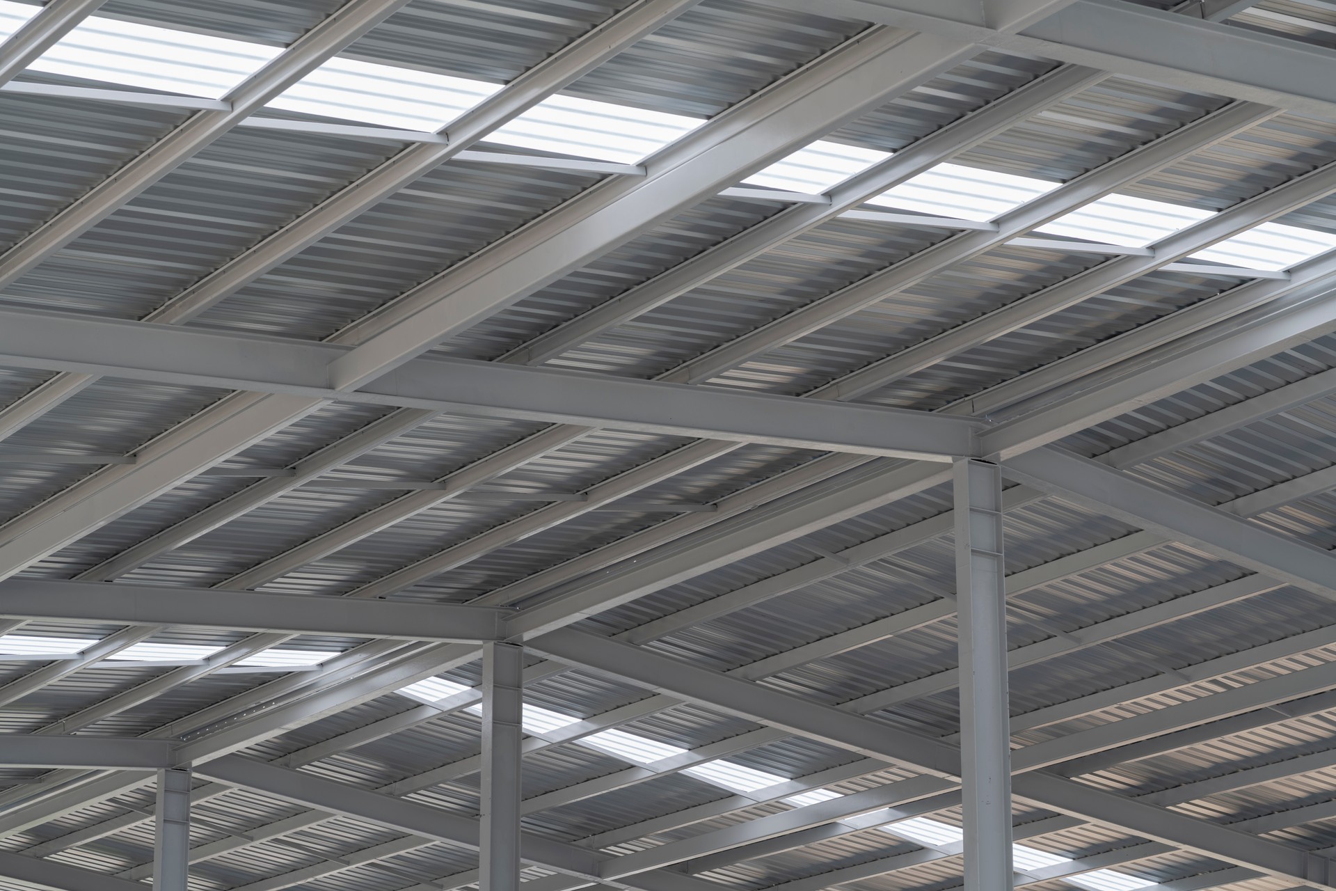 Steel structure roof of factory